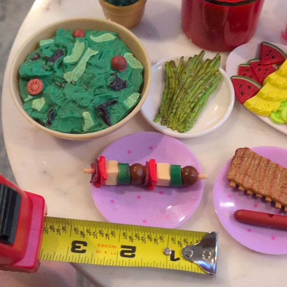Dollhouse Miniatures Food & Drinks Lot Kitchen Cutlery Set Summer Outdoor Dinner